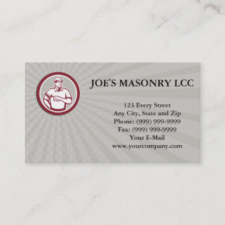 Visitekaartje Tiler Plasterer Mason Masonry Worker