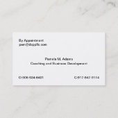 VISITEKAARTJE TLS-coach en distributeur (Achterkant)