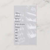 Visitekaartje toetsenbord (formeel) (Achterkant)