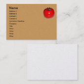 VISITEKAARTJE TOMATO-ONTWERP (Voorkant / Achterkant)