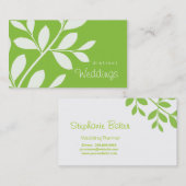 visitekaartje Tree Branch Wedding Planner green (Voorkant / Achterkant)