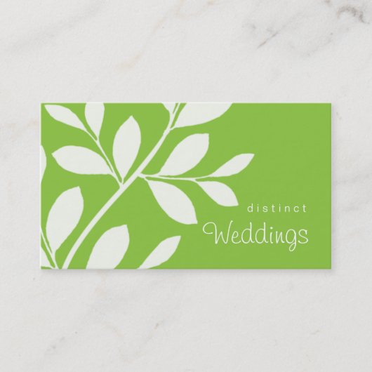 visitekaartje Tree Branch Wedding Planner green (Voorkant)