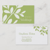 visitekaartje Tree Branch Wedding Planner sage (Voorkant / Achterkant)