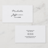 Visitekaartje Trendy Black & White Script Manager (Voorkant / Achterkant)