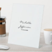 Visitekaartje Trendy Black & White Script Manager Reclamebord Met Voetstuk (Insitu)