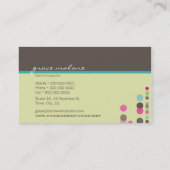 VISITEKAARTJE trendy disco spots groen roze aqua (Achterkant)