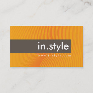 VISITEKAARTJE trendy modern sway sinaasappel bruin