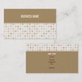 VISITEKAARTJE trendy moderne tegels goud (Voorkant / Achterkant)