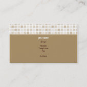 VISITEKAARTJE trendy moderne tegels goud (Achterkant)