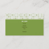 VISITEKAARTJE trendy moderne tegels groen (Achterkant)