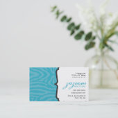 VISITEKAARTJE trendy zebra streep (Staand voorkant)