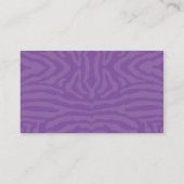 VISITEKAARTJE trendy zebra streep violet paarse (Achterkant)