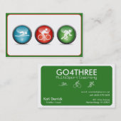 Visitekaartje Triathlon Coach (groen) (Voorkant / Achterkant)