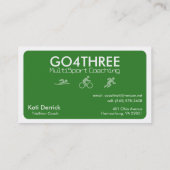 Visitekaartje Triathlon Coach (groen) (Achterkant)
