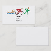 Visitekaartje Triathlon-kleurenpictogrammen (Voorkant / Achterkant)