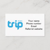 Visitekaartje TripRides (Voorkant)