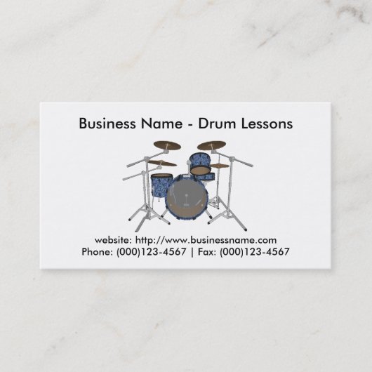 Visitekaartje: Trommellessen Visitekaartje (Voorkant)