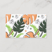 visitekaartje tropische bladeren (Voorkant)