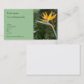 visitekaartje "Tropische bloem" (Voorkant / Achterkant)