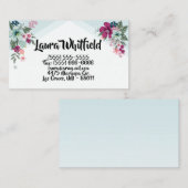 Visitekaartje Tropische Bloem op Blauwe Ombre (Voorkant / Achterkant)