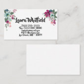 Visitekaartje Tropische Bloem op Wit (Voorkant / Achterkant)