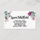 Visitekaartje Tropische Bloem op Wit (Voorkant)