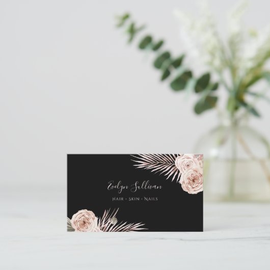 Visitekaartje tropische bloemen (Staand voorkant)