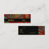 Visitekaartje Tropische rode varens mager (Voorkant / Achterkant)