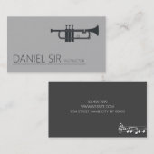 Visitekaartje Trumpet Music Instructor (Voorkant / Achterkant)