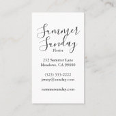 Visitekaartje tuinbouwkunst Florist Landscaper (Achterkant)