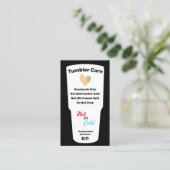 Visitekaartje Tumbler Care Instructions (Staand voorkant)