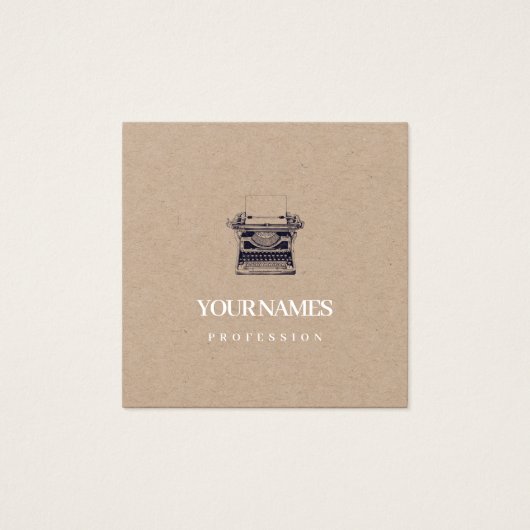 VISITEKAARTJE :  TYPEWRITER : NATUURLIJK (Voorkant)