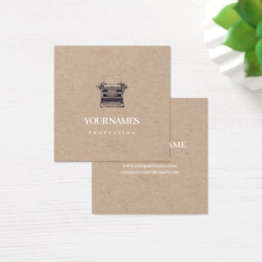 VISITEKAARTJE :  TYPEWRITER : NATUURLIJK (Bureau)
