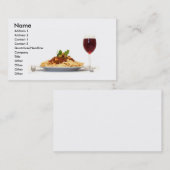 Visitekaartje uit het verleden en wijn (Voorkant / Achterkant)