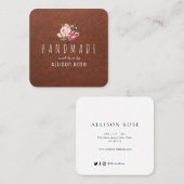 visitekaartje uit luxe lederzelfade (Voorkant / Achterkant)