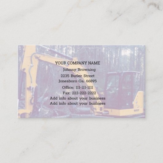 Visitekaartje uitgravingsservice (Voorkant)