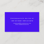 Visitekaartje Ultramarine Blue Manager (Achterkant)