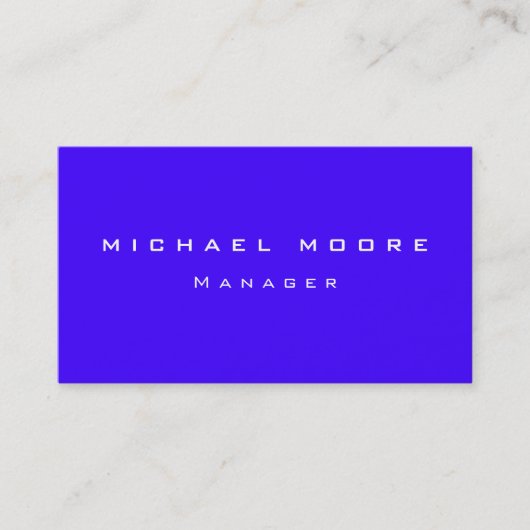 Visitekaartje Ultramarine Blue Manager (Voorkant)