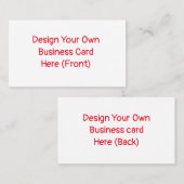 visitekaartje (uw eigen ontwerp) (Voorkant / Achterkant)