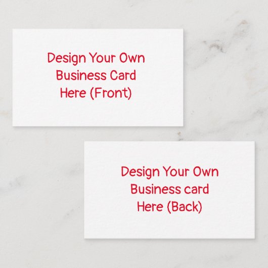 visitekaartje (uw eigen ontwerp) (Voorkant / Achterkant)
