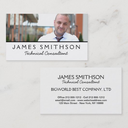 Visitekaartje Uw Foto Aangepaste Sjabloon Plain (Voorkant / Achterkant)