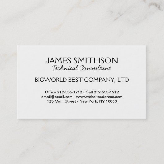 Visitekaartje Uw Foto Aangepaste Sjabloon Plain (Achterkant)