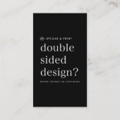 Visitekaartje uw ontwerp-upload (Achterkant)