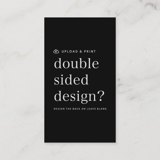 Visitekaartje uw ontwerp-upload (Achterkant)
