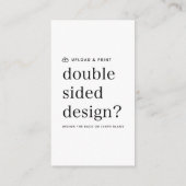 Visitekaartje uw ontwerp-upload (Achterkant)