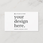 Visitekaartje uw ontwerp-upload (Voorkant)