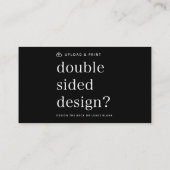 Visitekaartje uw ontwerp-upload (Achterkant)