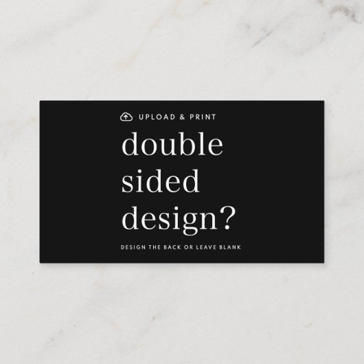Visitekaartje uw ontwerp-upload (Achterkant)