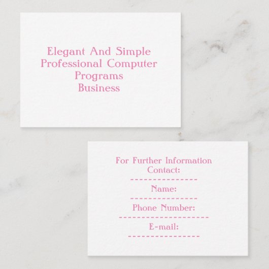 Visitekaartje van 3,5 x 2,5 inch (Voorkant / Achterkant)