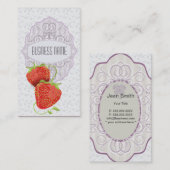 Visitekaartje van aardbeien (Voorkant / Achterkant)